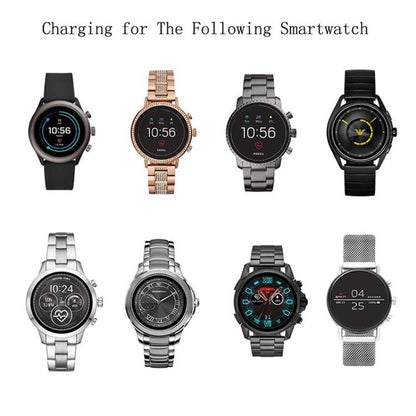 For Fossil Gen 6 / Gen 5 / Gen 4 xDfind USB Interface Magnetic Charging Cable, Length: 1m(Black) - Watch Bands by xDfind | Online Shopping UK | buy2fix