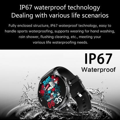 H77 1.43 inch AMOLED Screen Health & Fitness Smart Watch IP67 Waterproof Support BT Call(Black) - Smart Watches by buy2fix | Online Shopping UK | buy2fix
