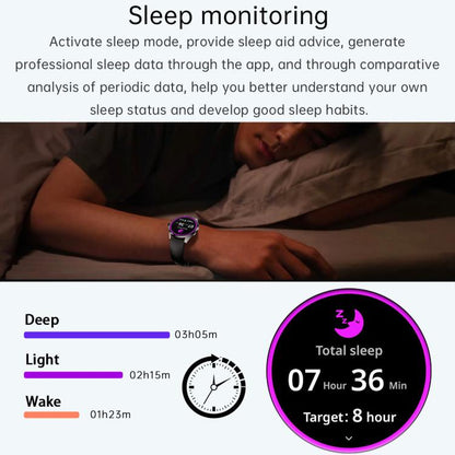 H77 1.43 inch AMOLED Screen Health & Fitness Smart Watch IP67 Waterproof Support BT Call(White) - Smart Watches by buy2fix | Online Shopping UK | buy2fix