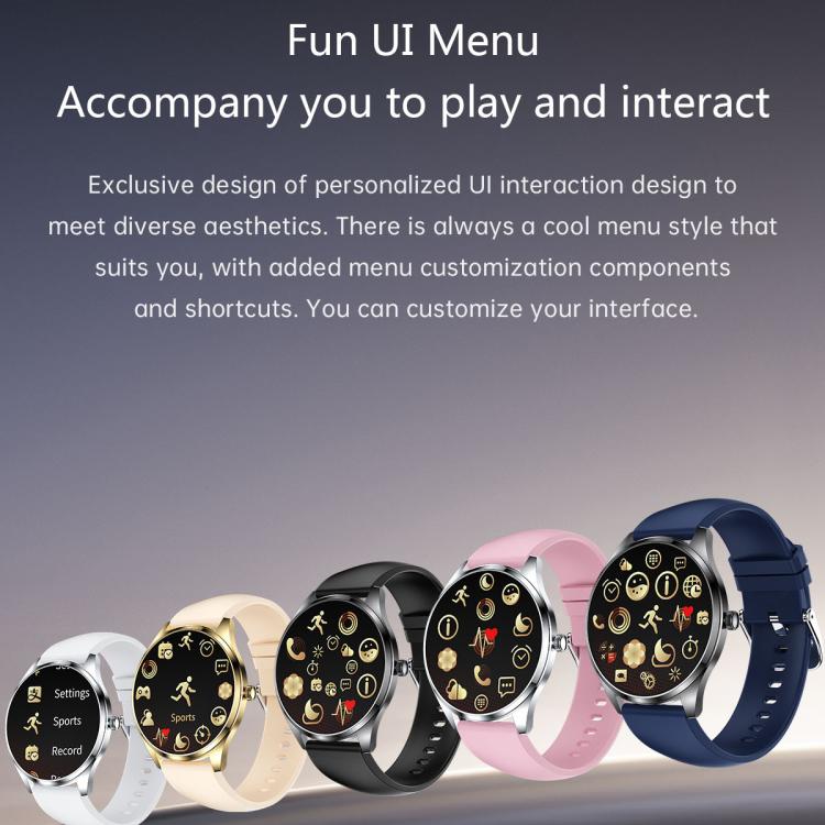 H77 1.43 inch AMOLED Screen Health & Fitness Smart Watch IP67 Waterproof Support BT Call(Silver) - Smart Watches by buy2fix | Online Shopping UK | buy2fix