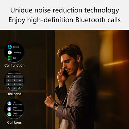 H77 1.43 inch AMOLED Screen Health & Fitness Smart Watch IP67 Waterproof Support BT Call(Blue) - Smart Watches by buy2fix | Online Shopping UK | buy2fix