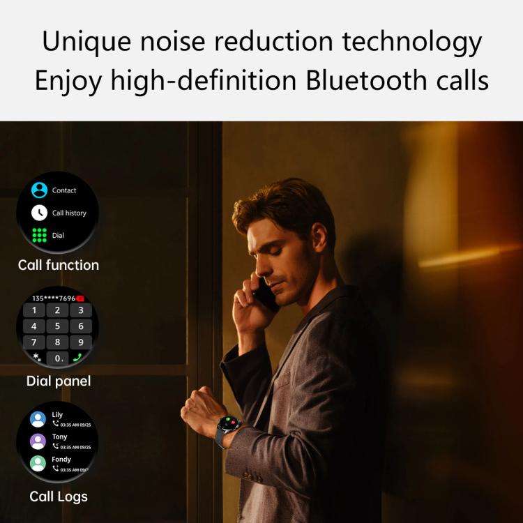 H77 1.43 inch AMOLED Screen Health & Fitness Smart Watch IP67 Waterproof Support BT Call(Silver) - Smart Watches by buy2fix | Online Shopping UK | buy2fix