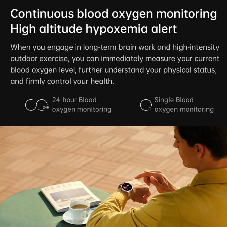 H78 1.43 inch AMOLED Screen Health & Fitness Smart Watch IP67 Waterproof Support BT Call(Silver Shell Green Leather) - Smart Watches by buy2fix | Online Shopping UK | buy2fix