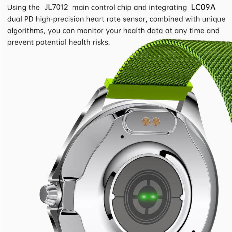 H78 1.43 inch AMOLED Screen Health & Fitness Smart Watch IP67 Waterproof Support BT Call(Silver Milanese) - Smart Watches by buy2fix | Online Shopping UK | buy2fix