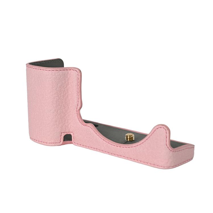 For Sony ZV-E10 Litchi Texture PU Leather Camera Half Case Base(Pink) - Half Case by buy2fix | Online Shopping UK | buy2fix