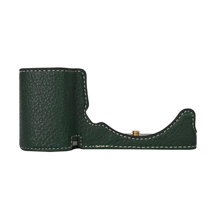 For Sony ZV-E10 Litchi Texture PU Leather Camera Half Case Base(Green) - Half Case by buy2fix | Online Shopping UK | buy2fix