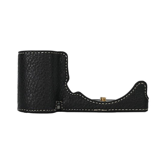 For Sony ZV-E10 Litchi Texture PU Leather Camera Half Case Base(Black) - Half Case by buy2fix | Online Shopping UK | buy2fix