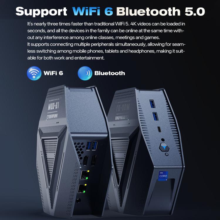 GXMO GH9 Windows 11 Mini PC, Intel Core i9 12900HK Processor, Specification:32GB+1TB(EU Plug) - Windows Mini PCs by GXMO | Online Shopping UK | buy2fix