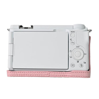 For Sony Alpha ZV-E10 II / ZV-E10M2 Litchi Texture PU Leather Camera Half Case Base(Pink) - Half Case by buy2fix | Online Shopping UK | buy2fix