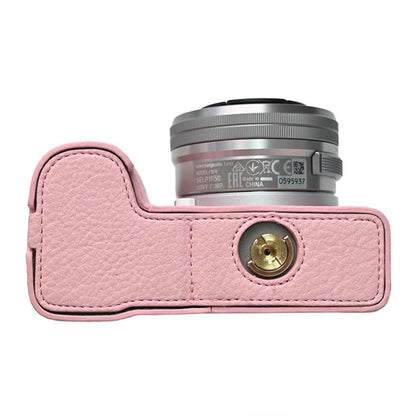 For Sony Alpha ZV-E10 II / ZV-E10M2 Litchi Texture PU Leather Camera Half Case Base(Pink) - Half Case by buy2fix | Online Shopping UK | buy2fix