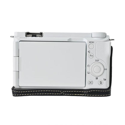 For Sony Alpha ZV-E10 II / ZV-E10M2 Litchi Texture PU Leather Camera Half Case Base(Black) - Half Case by buy2fix | Online Shopping UK | buy2fix