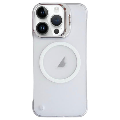 For iPhone 15 Pro Max Ultra-thin Transparent MagSafe Magnetic Frameless Lens Holder Phone Case - iPhone 15 Pro Max Cases by buy2fix | Online Shopping UK | buy2fix