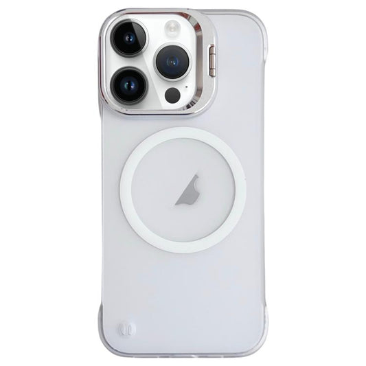 For iPhone 15 Pro Max Ultra-thin Transparent MagSafe Magnetic Frameless Lens Holder Phone Case - iPhone 15 Pro Max Cases by buy2fix | Online Shopping UK | buy2fix