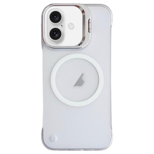 For iPhone 15 Ultra-thin Transparent MagSafe Magnetic Frameless Lens Holder Phone Case - iPhone 15 Cases by buy2fix | Online Shopping UK | buy2fix