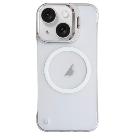 For iPhone 14 / 13 Ultra-thin Transparent MagSafe Magnetic Frameless Lens Holder Phone Case