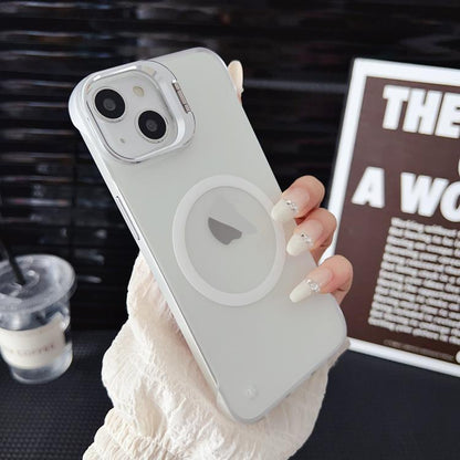 For iPhone 16 Pro Ultra-thin Transparent MagSafe Magnetic Frameless Lens Holder Phone Case - iPhone 16 Pro Cases by buy2fix | Online Shopping UK | buy2fix