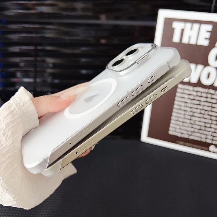 For iPhone 16 Ultra-thin Transparent MagSafe Magnetic Frameless Lens Holder Phone Case - iPhone 16 Cases by buy2fix | Online Shopping UK | buy2fix