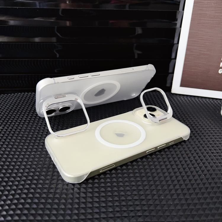 For iPhone 16 Pro Ultra-thin Transparent MagSafe Magnetic Frameless Lens Holder Phone Case - iPhone 16 Pro Cases by buy2fix | Online Shopping UK | buy2fix