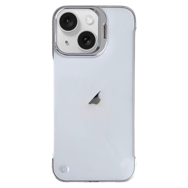 For iPhone 15 Ultra-thin Transparent Frameless Lens Holder Phone Case - iPhone 15 Cases by buy2fix | Online Shopping UK | buy2fix