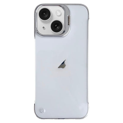 For iPhone 15 Ultra-thin Transparent Frameless Lens Holder Phone Case - iPhone 15 Cases by buy2fix | Online Shopping UK | buy2fix