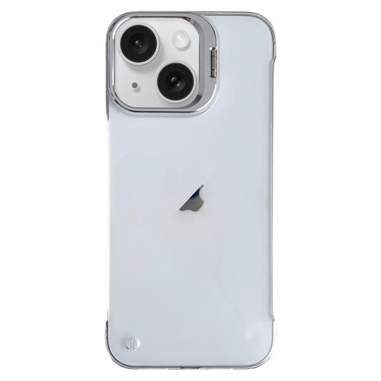 For iPhone 15 Ultra-thin Transparent Frameless Lens Holder Phone Case - iPhone 15 Cases by buy2fix | Online Shopping UK | buy2fix