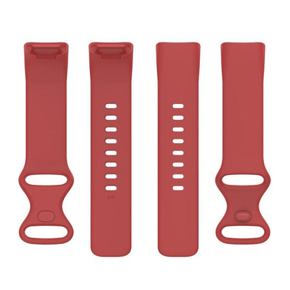 For Fitbit Charge 6 / 5 xDfind Silicone Watch Band, Size:S(Official Red) - Watch Bands by xDfind | Online Shopping UK | buy2fix