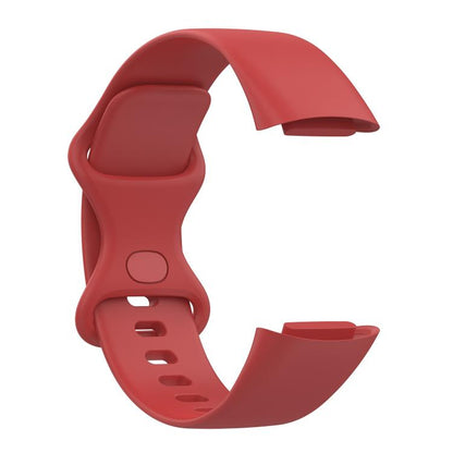 For Fitbit Charge 6 / 5 xDfind Silicone Watch Band, Size:S(Official Red) - Watch Bands by xDfind | Online Shopping UK | buy2fix