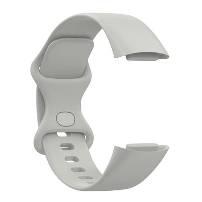 For Fitbit Charge 6 / 5 xDfind Silicone Watch Band, Size:L(Rock Grey) - Watch Bands by xDfind | Online Shopping UK | buy2fix