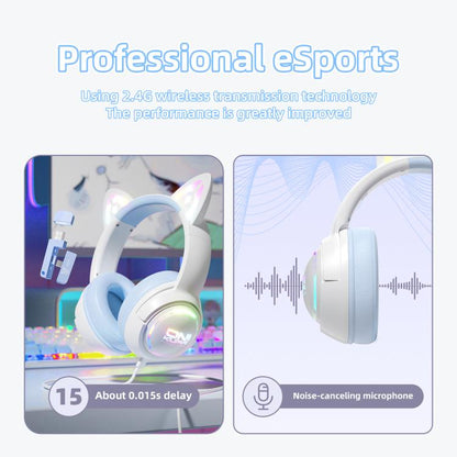 ONIKUMA GT838 2.4G Head-mounted Wireless Bluetooth Headphone(Blue) - Headset & Headphone by ONIKUMA | Online Shopping UK | buy2fix