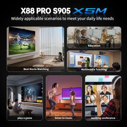 X88 Pro X5M Android 14.0 Smart TV Box, 4GB+64GB, S905X5M 2.0GHz 64-bit Quad-core Cortex-A55(US Plug) - Amlogic S905 by buy2fix | Online Shopping UK | buy2fix