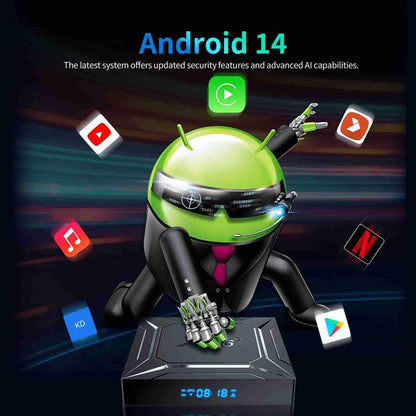 X96 M200 YB951 Android 14.0 Smart TV Box, 2GB+16GB, Amlogic S905X5M Quad-core ARM Cortex A55(UK Plug) - Amlogic S905 by buy2fix | Online Shopping UK | buy2fix