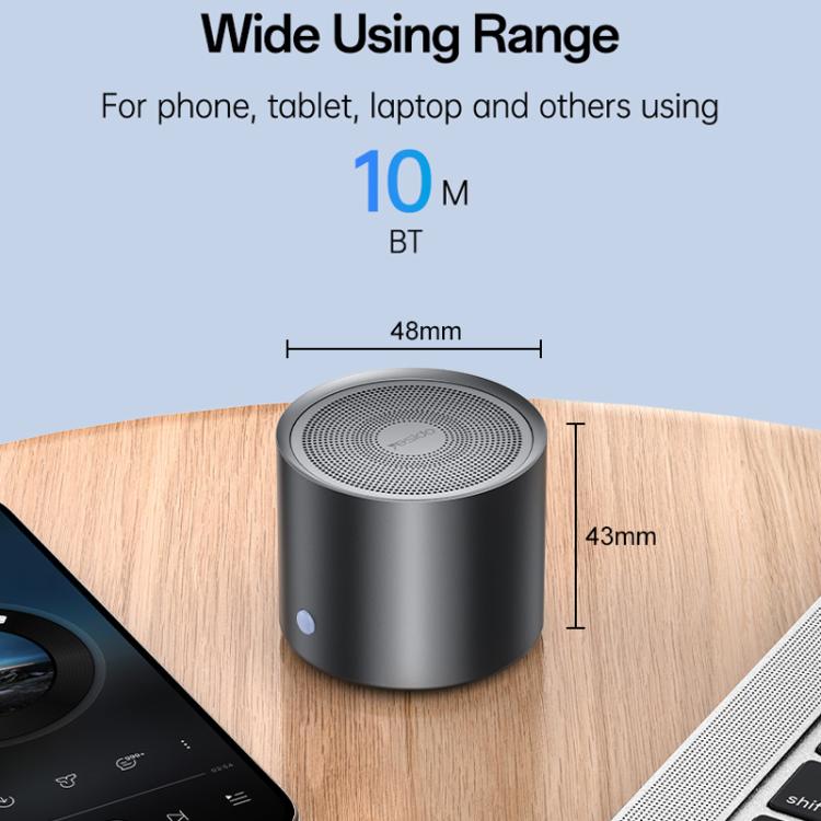 Yesido YSW30 3W IPX5 Waterproof Portable Zinc Alloy Bluetooth Speaker(Black) - Desktop Speaker by Yesido | Online Shopping UK | buy2fix