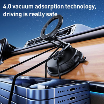 Car MagSafe Magnetic Vacuum Suction Cup Phone Holder(Black) - Universal Car Holders by buy2fix | Online Shopping UK | buy2fix