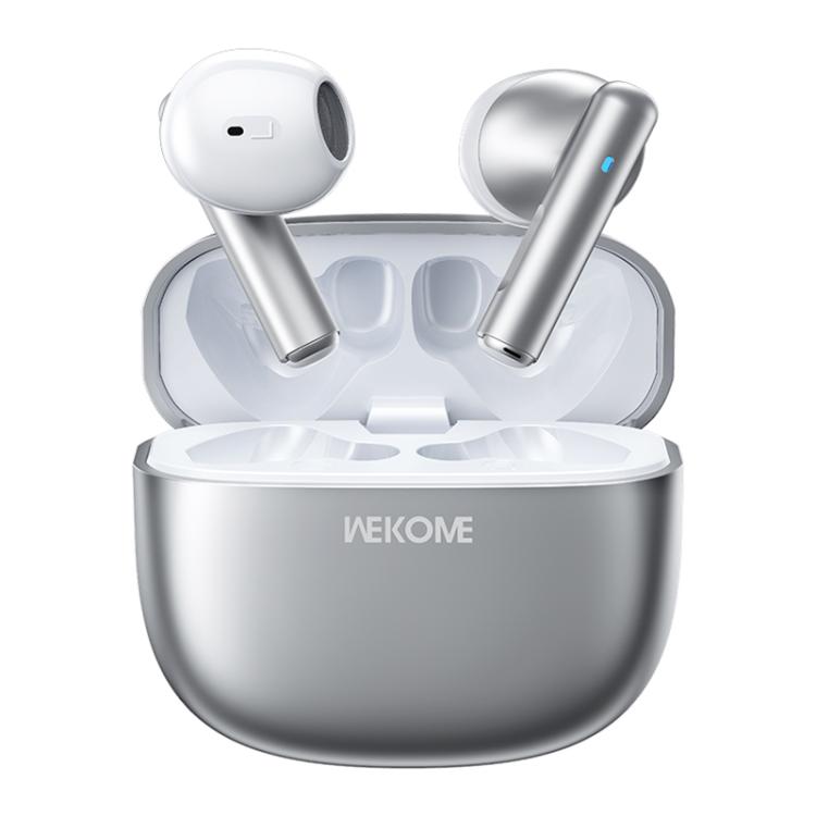 WK WS-19 Kinvoice Series Metal TWS Wireless Earbuds(Silver) - TWS Earphone by WK | Online Shopping UK | buy2fix