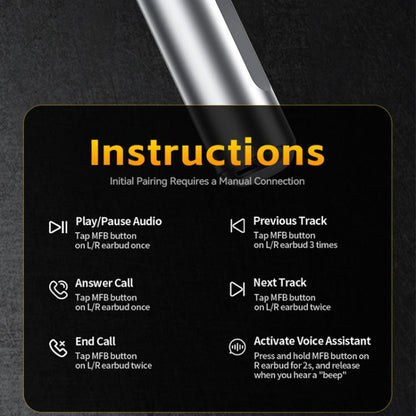 WK WS-19 Kinvoice Series Metal TWS Wireless Earbuds(Tarnish) - TWS Earphone by WK | Online Shopping UK | buy2fix