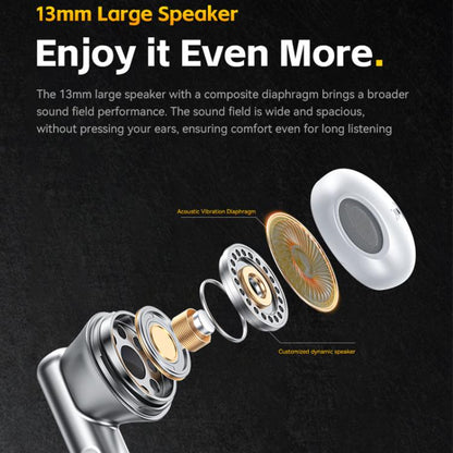 WK WS-19 Kinvoice Series Metal TWS Wireless Earbuds(Silver) - TWS Earphone by WK | Online Shopping UK | buy2fix