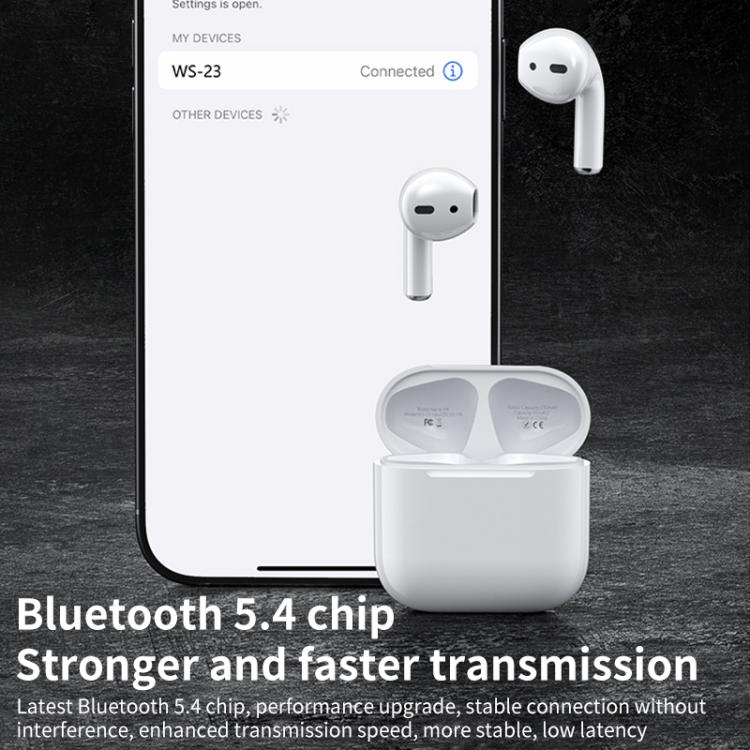 WK WS-23 Liton Series TWS Wireless Earbuds Youth Gen4(White) - TWS Earphone by WK | Online Shopping UK | buy2fix