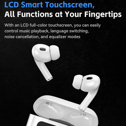 WK WS-26 Liton Series ANC+ENC Wireless Earbuds with Smart Color Screen(White) - TWS Earphone by WK | Online Shopping UK | buy2fix