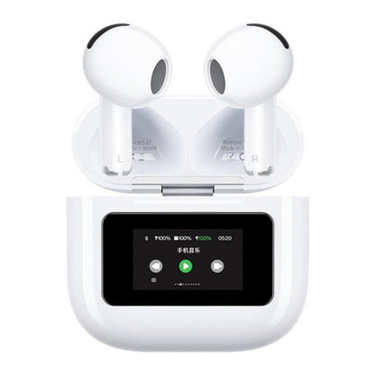 WK WS-27 Liton Series Wireless Earbuds with Smart Color Screen(White) - TWS Earphone by WK | Online Shopping UK | buy2fix
