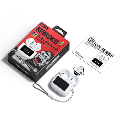 WK WS-27 Liton Series Wireless Earbuds with Smart Color Screen(White) - TWS Earphone by WK | Online Shopping UK | buy2fix