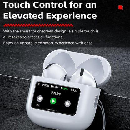 WK WS-27 Liton Series Wireless Earbuds with Smart Color Screen(White) - TWS Earphone by WK | Online Shopping UK | buy2fix