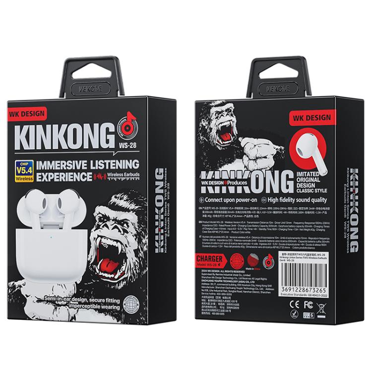 WK WS-28 Liton Series TWS Wireless Earbuds Gen6(White) - TWS Earphone by WK | Online Shopping UK | buy2fix