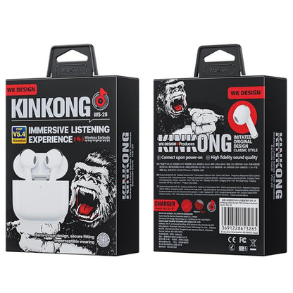 WK WS-28 Liton Series TWS Wireless Earbuds Gen6(White) - TWS Earphone by WK | Online Shopping UK | buy2fix