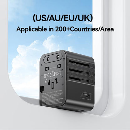 USAMS CC308 17W Dual Type-C and USB-A Ports Universal Travel Charger(Black) - Plug Adaptor by USAMS | Online Shopping UK | buy2fix