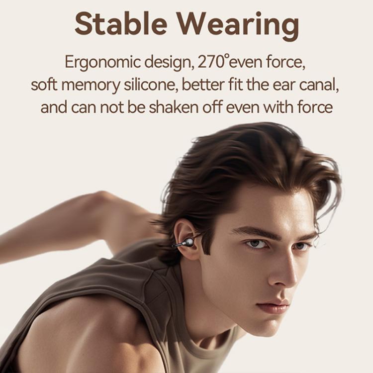 USAMS Echo R02 Clip-On Wireless Bluetooth Earphones(Tarnish) - Bluetooth Earphone by USAMS | Online Shopping UK | buy2fix