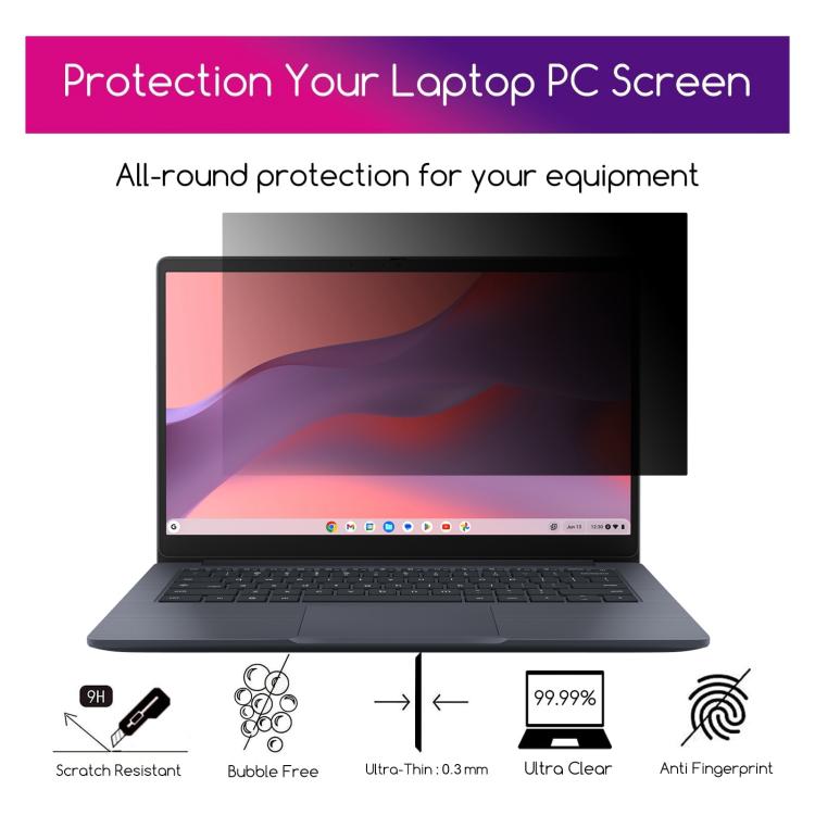 For ASUS Chromebook CX1405CKA 14 2pcs 9H Anti-peeping Explosion-proof Tempered Glass Film - Screen Protection Film by buy2fix | Online Shopping UK | buy2fix
