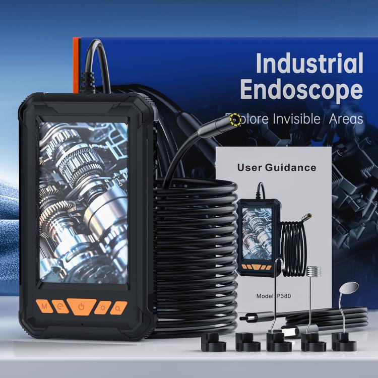 P380 8mm Lens Industrial Pipeline Endoscope with 4.3 inch HD Screen, Spec:5m Tube -  by buy2fix | Online Shopping UK | buy2fix