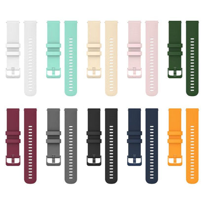 18mm For Garmin Venu 2S / Move 3S / Active S xDfind Small Plaid Solid Color Silicone Watch Band(Wine Red) - 18mm Bands by xDfind | Online Shopping UK | buy2fix