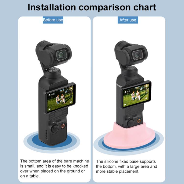 For DJI OSMO Pocket 3 BRDRC Silicone Desktop Base Bracket(Pink) - Mount & Holder by BRDRC | Online Shopping UK | buy2fix