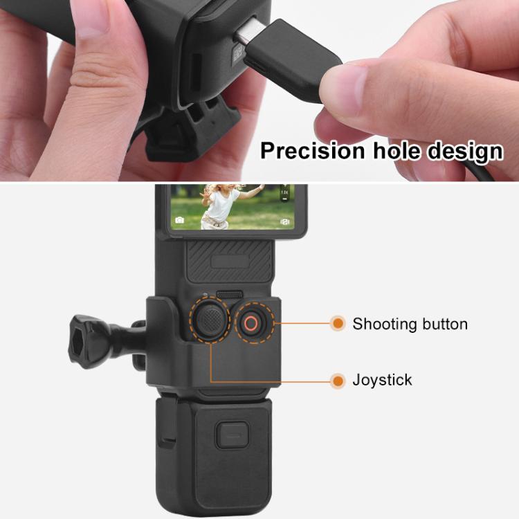 For DJI OSMO Pocket 3 BRDRC Protection Frame Adapter Base, Type:Frame + Clip + Chest Strap - Holder by BRDRC | Online Shopping UK | buy2fix